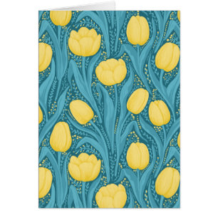 Tulips in blau und gelb