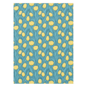 Tulips in blau und gelb tischdecke