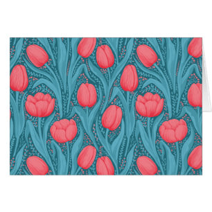 Tulips in blau und rot