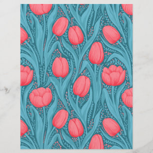 Tulips in blau und rot