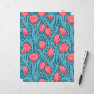 Tulips in blau und rot