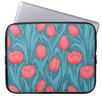 Tulips in blau und rot