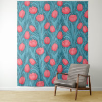 Tulips in blau und rot