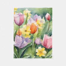 Tulips in Bloom watercolors