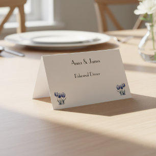 Tulips in Delft Blue mit benutzerdefinierbarer Kar