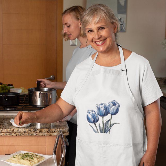 Tulips in Delft Blue Schürze (Von Creator hochgeladen)