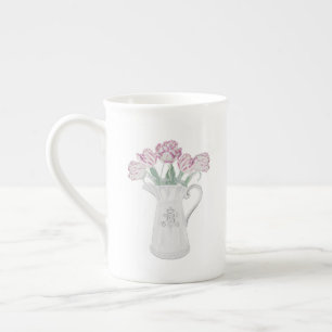Tulips in der Pitcher-Keramik Prozellantasse