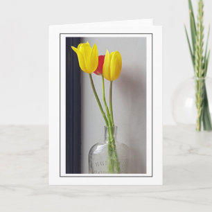 Tulips in einer Vase Grußkarte Karte