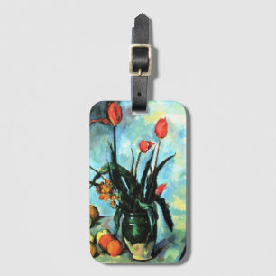 Tulips in einer Vase von Paul Cezanne, Vintage Kun Gepäckanhänger