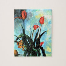 Tulips in einer Vase von Paul Cezanne, Vintage Kun
