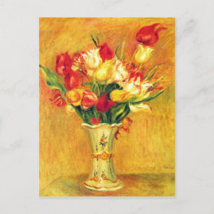 Tulips in einer Vase von Pierre Renoir Postkarte