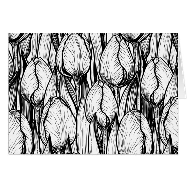 Tulips in Schwarzweiß (Vorderseite (Horizontal))