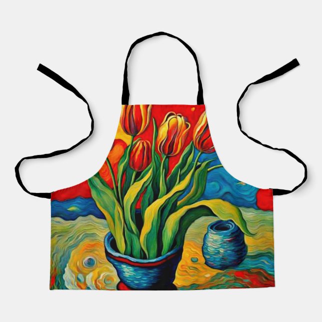 Tulips in Vase Schürze (Vorderseite)