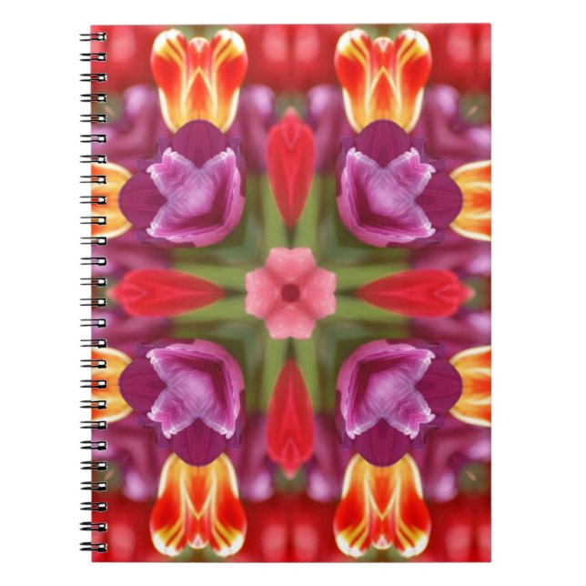 Tulips Kaleidoskop Notizblock (Vorderseite)