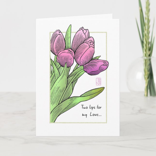 Tulips Mother's Day to Spouse Card Karte (Vorderseite)