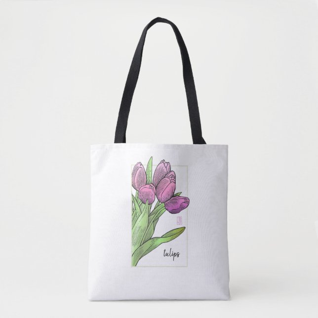 Tulips Multiprint Schultertasche (Vorderseite)