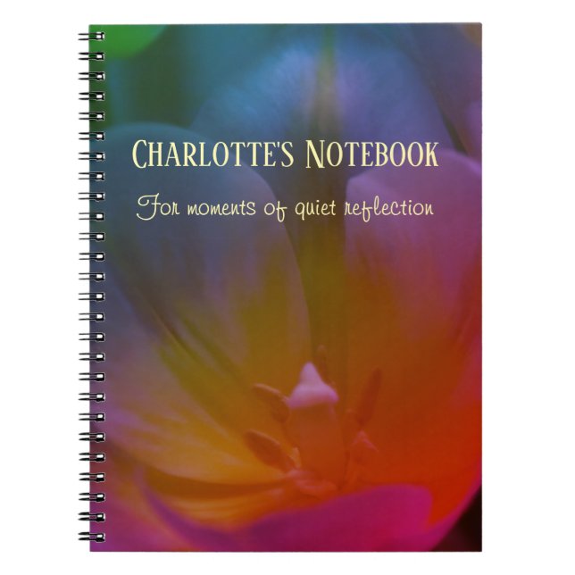Tulips Name and Message Floral Notebook oder Journ Notizblock (Vorderseite)