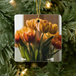 Tulips Orange Blume Keramikornament