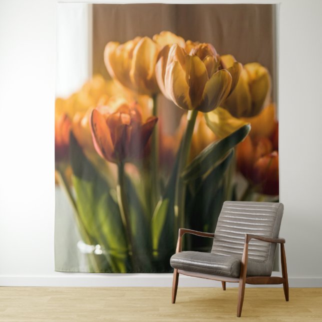 Tulips Orange Blume Wandteppich (Beispiel)