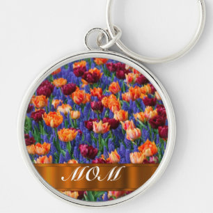 Tulips personalisiert Mama Schlüsselanhänger