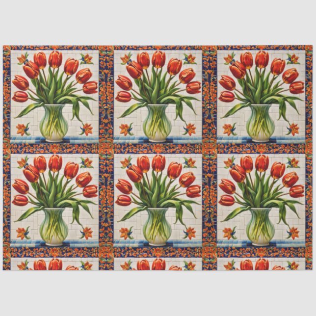 Tulips Populäre schöne Sammlung Seidenpapier (Vorderseite)