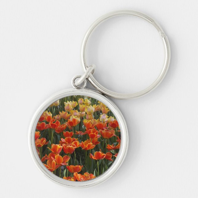 Tulips Round Keychain Schlüsselanhänger (Vorne)