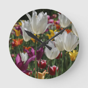 Tulips Runde Wanduhr