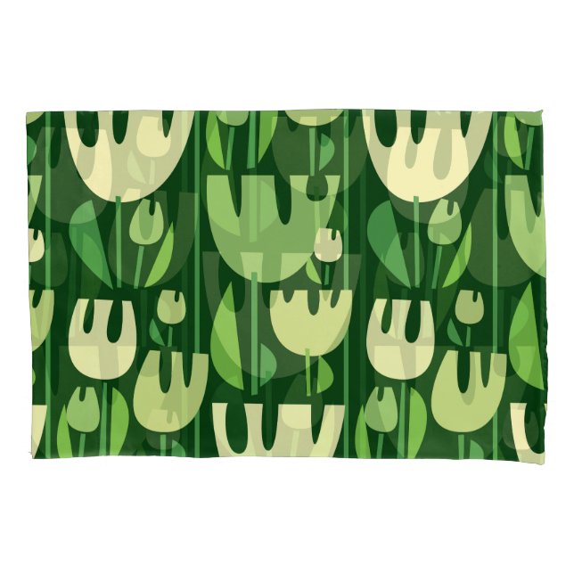 Tulips Scandinavian Style Pattern Kissenbezug (Vorderseite)