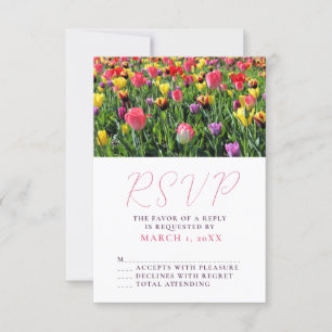 Tulips Spring Wedding UAWG RSVP Karte