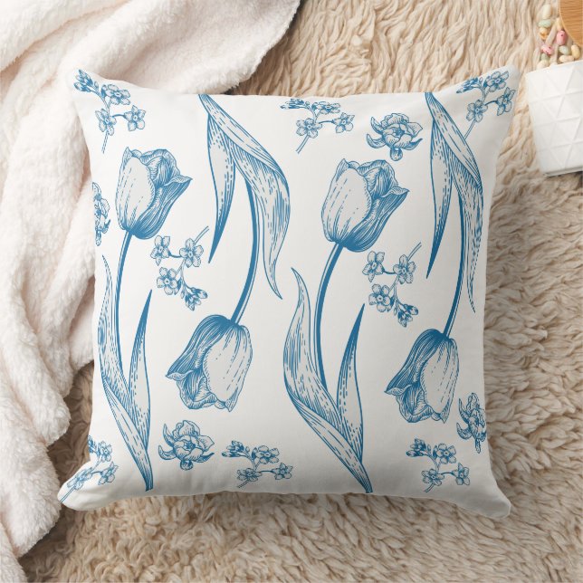 Tulips Throw Pillow Kissen (Decke)