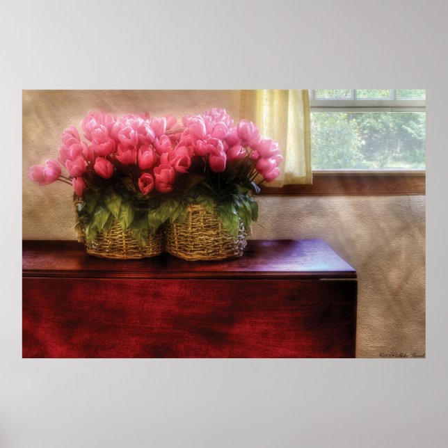 Tulips - Tulips durch ein Fenster Poster (Vorne)