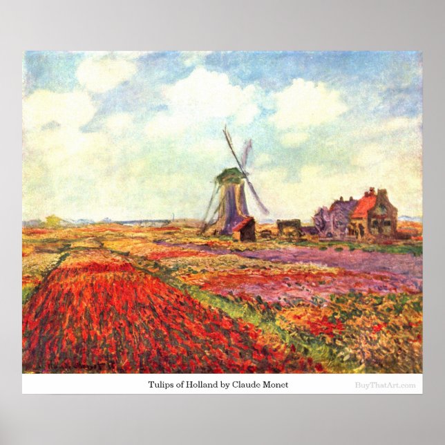 Tulips von Holland von Claude Monet Poster (Vorne)