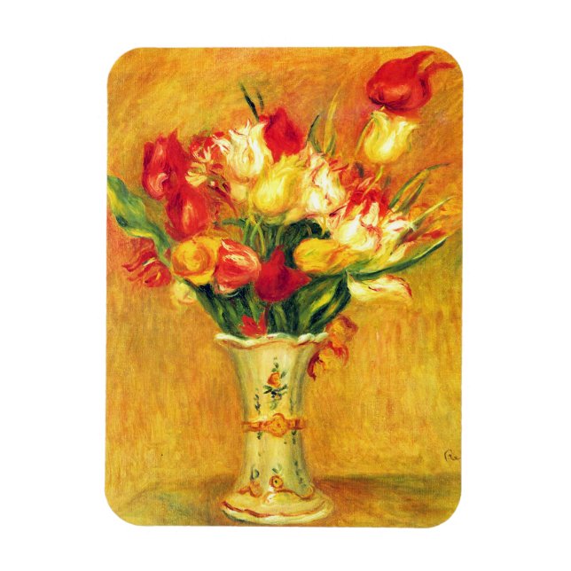 Tulips von Pierre Renoir, Vintager Impressionismus Magnet (Vertikal)