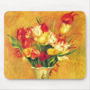 Tulips von Pierre Renoir, Vintager Impressionismus Mousepad