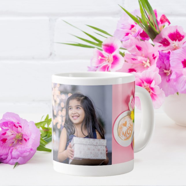 Tulissen mit Foto Personalisierung Liebe Mama Jumbo-Tasse (Von Creator hochgeladen)