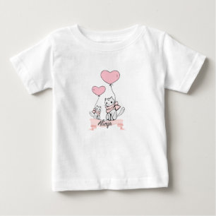 Tüllröckchen Herzkatzen Baby T-shirt
