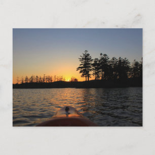 Tully Lake Sunset Kayak Royalston MA Postkarte