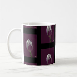 Tulp paars mozaiek zwarte achtergrond kaffeetasse