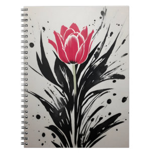 Tulpe - Aquarellblumen Notizblock