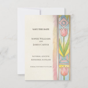 Tulpe Art Nouveau Save The Date Karte