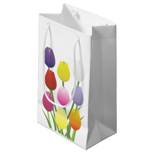 Tulpe-Blume Kleine Geschenktüte (Vorderseite Schrägansicht)