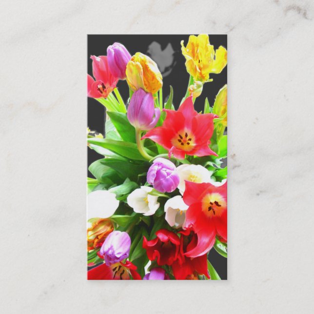 Tulpe-Blumen Visitenkarte (Vorderseite)