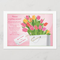 Tulpe-Brautparty-Einladung
