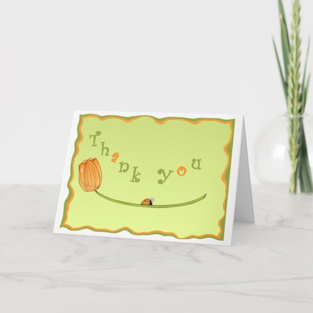 Tulpe danken Ihnen zu kardieren Dankeskarte (Vorderseite)