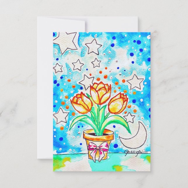 Tulpe Dankeskarte (Vorderseite)