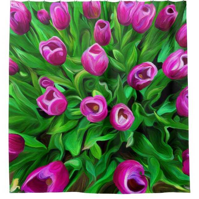 Tulpe-Duschvorhang Duschvorhang (Vorderseite)