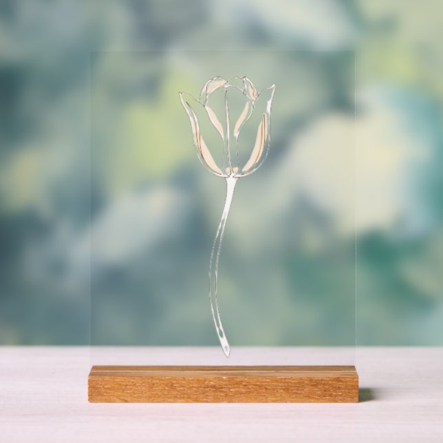 Tulpe - Elegante Illustration Acrylschild (Neutral)