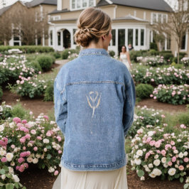 Tulpe - Elegante Illustration Jeansjacke
