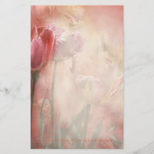 Tulpe-Farben des Liebe-Briefpapiers Briefpapier
