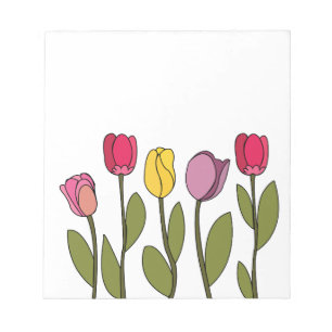 Tulpe Farbige Florale Tulpe Notizblock